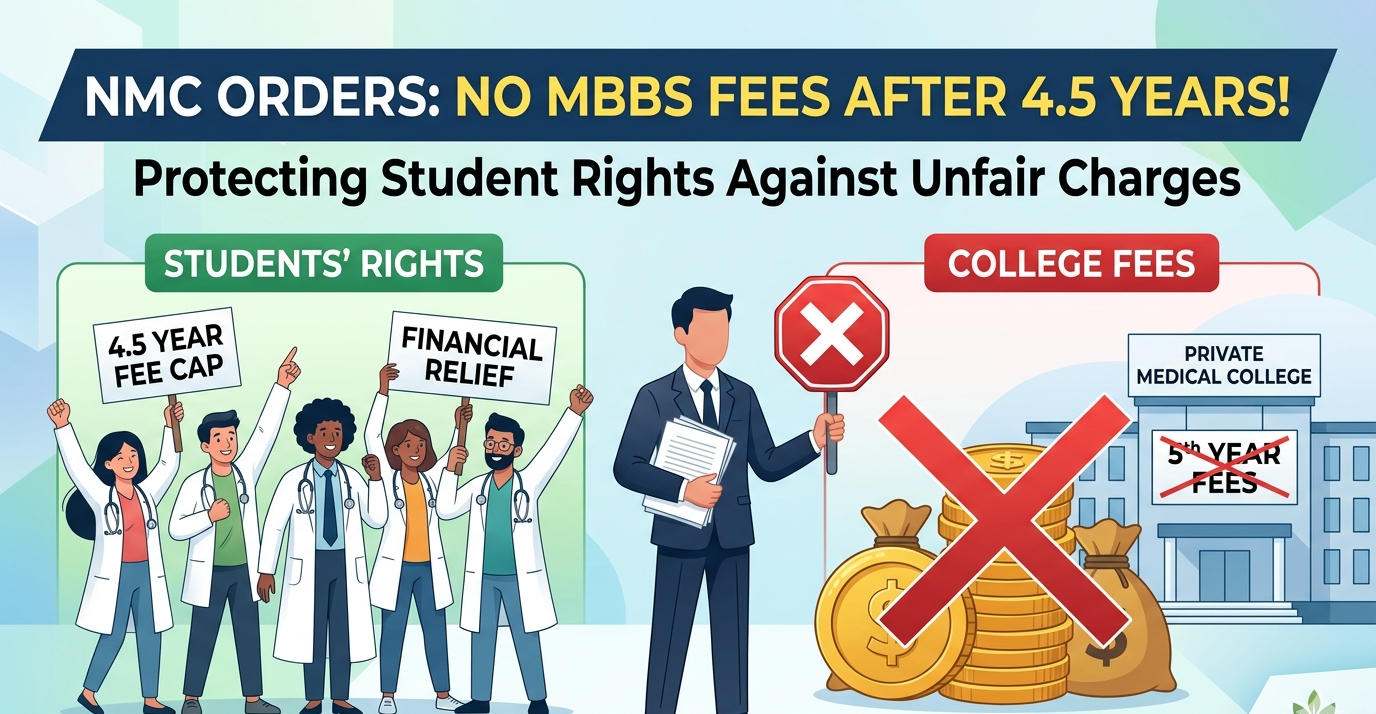 NMC Warning: No MBBS Fees Beyond 4.5 Years | New Fee Rules 2026